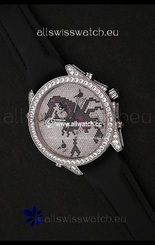 Five Time Zones J&C Clone in Full Diamonds
