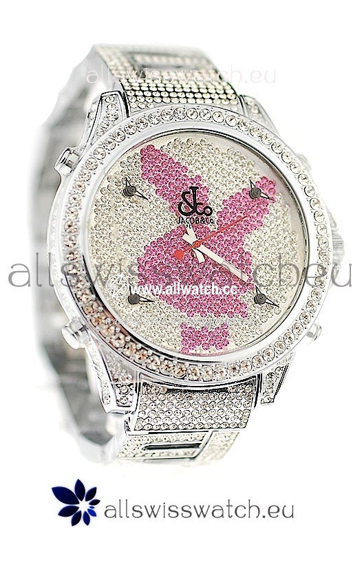 Jacob & Co Diamond in Pink/White Dial