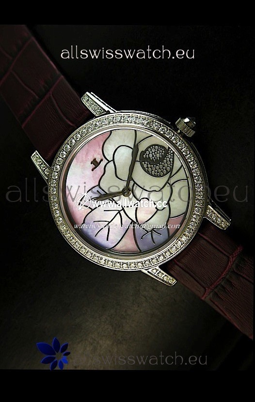 Jaeger LeCoultre Quartz Movement Ladies - Brown Strap