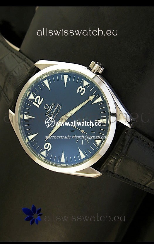 Omega Seamaster Railmaster in Black Leather Strap