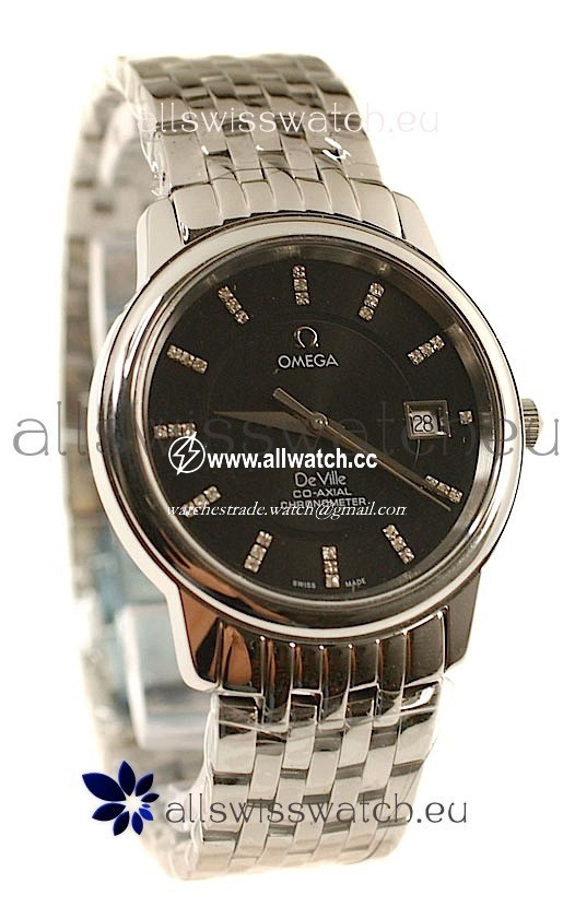 Omega Co-Axial Deville Steel in Diamond Encrusted Stick Markers