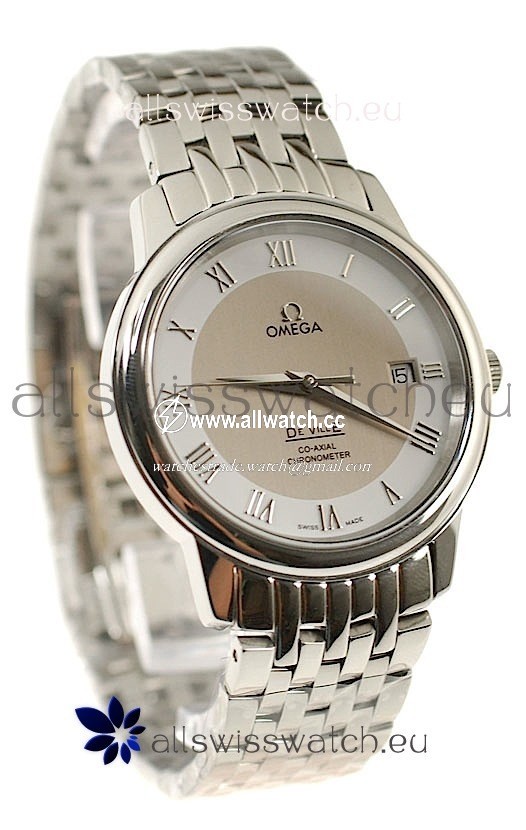 Omega Co-Axial Deville Steel in Cream Dial