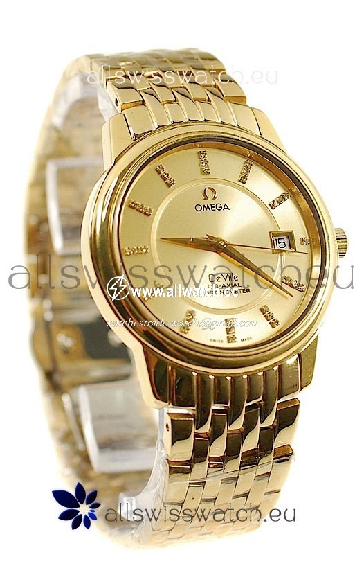 Omega Co-Axial Deville Gold in Golden Dial