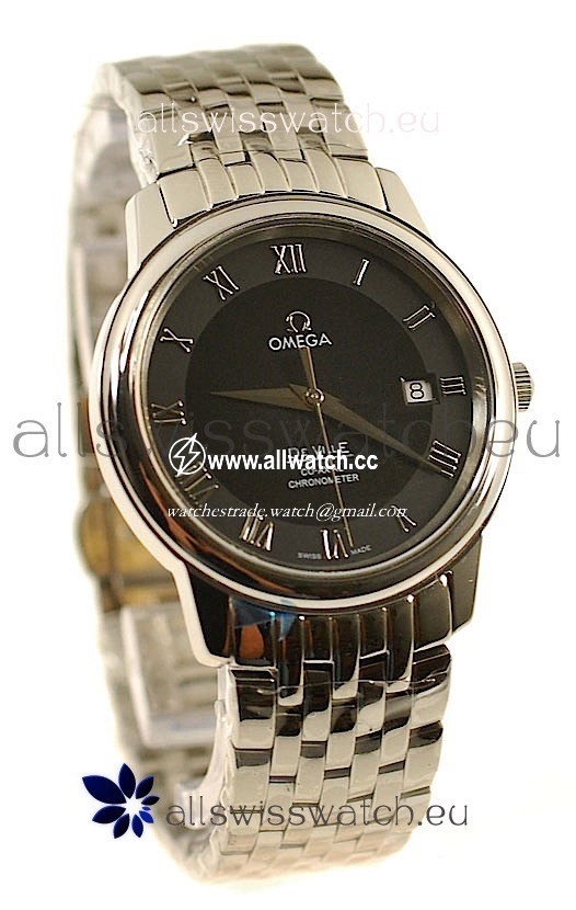 Omega Co-Axial Deville Steel in Black Dial