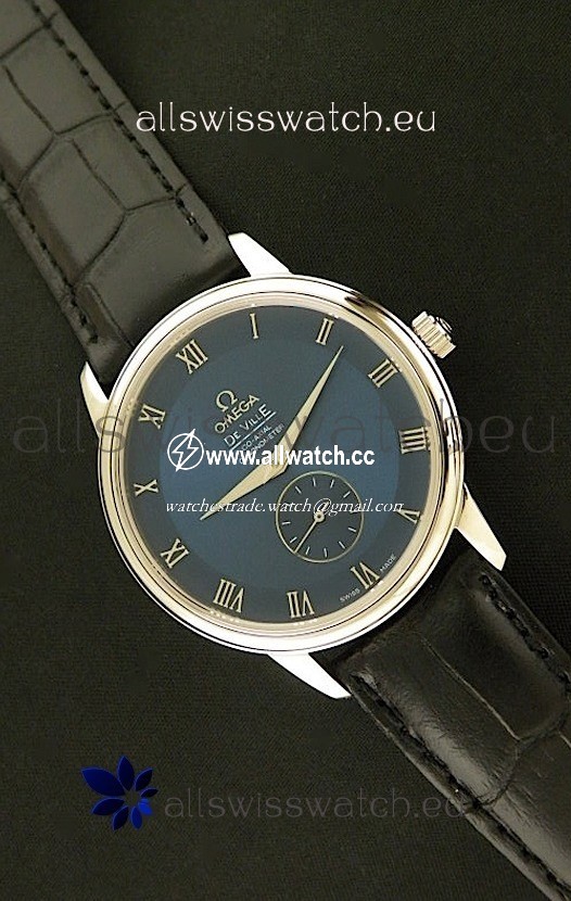 Omega DeVelie Co-Axial Chronometer Steel in Dark Blue Dial