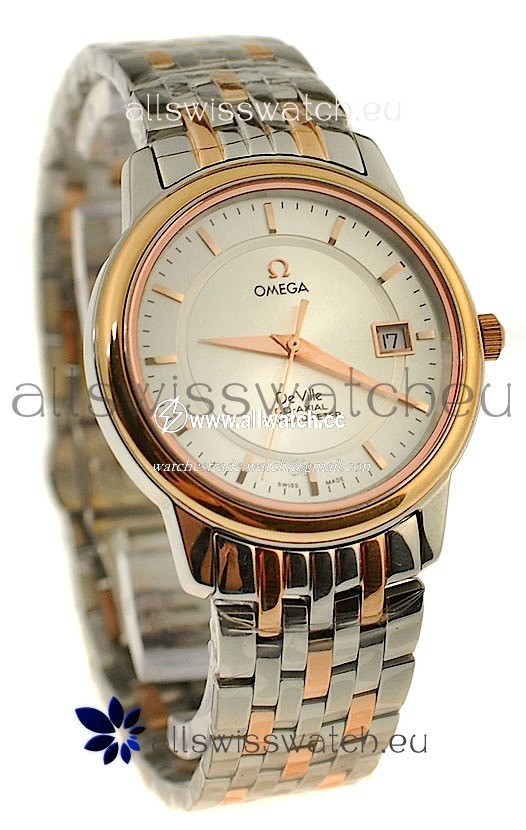 Omega Co-Axial Deville Rose Gold in Rose Gold Stick Markers