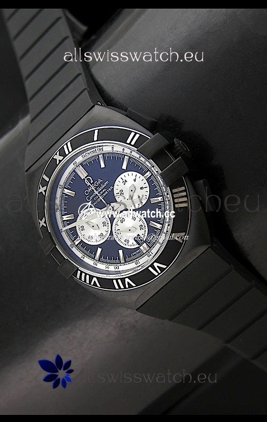 Omega Double Eagle Chronograph PVD Black
