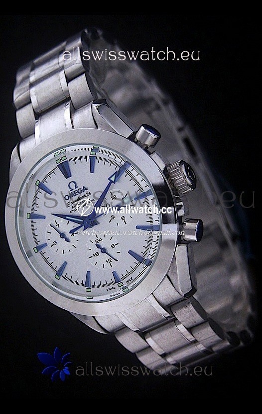 Omega Speedmaster Automatic Chronometer in White Dial