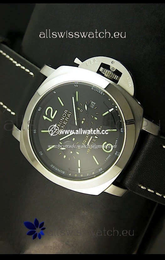 Panerai PAM365 L’Astronomo Luminor 1950 GMT Equation of Time Black Dial Steel