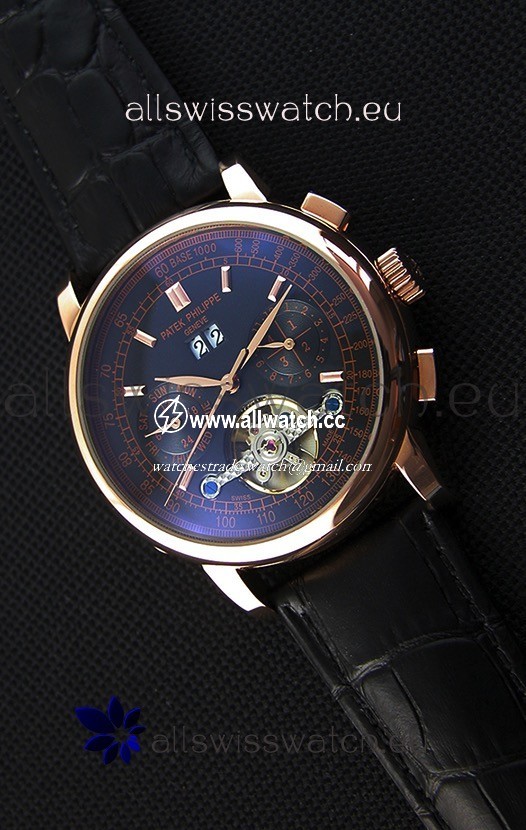 Patek Philippe Tourbillon in Pink Gold Case Black dial