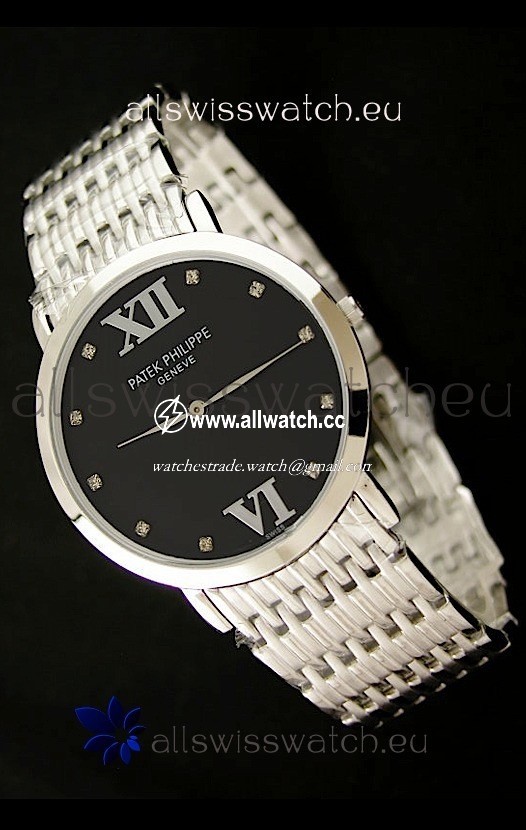 Patek Philippe Geneve Men in Black Dial