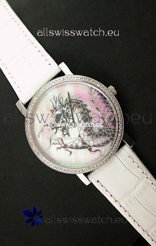 Piaget Mecanique Dragon in White Leather Strap