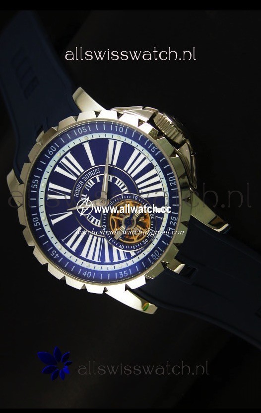 Roger Dubuis Excalibur Tourbillon Movement - Blue Dial