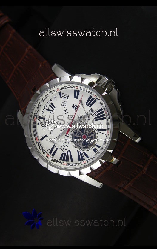 Roger Dubuis Excalibur Calendar in White Dial
