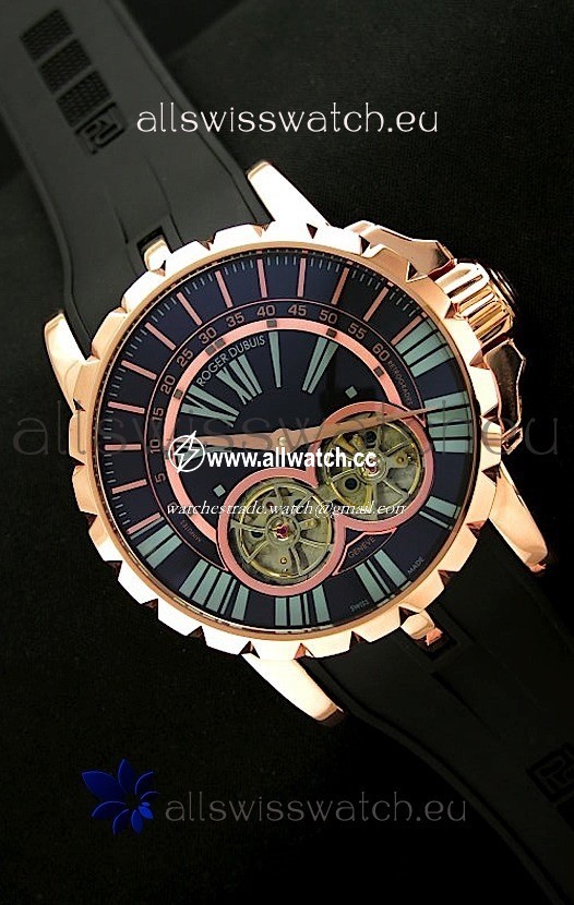 Roger Dubuis Chronoexcel Automatic Rose Gold in Blue Dial