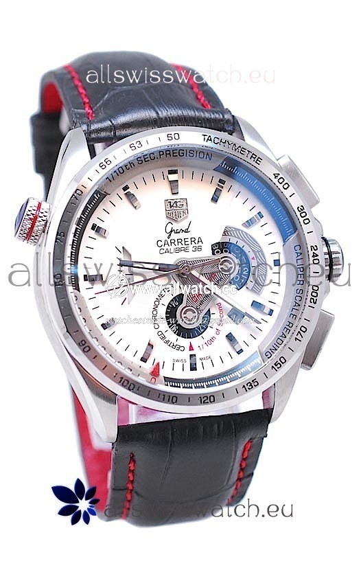 Tag Heuer Grand Carrera Calibre 36 Automatic in White Dial