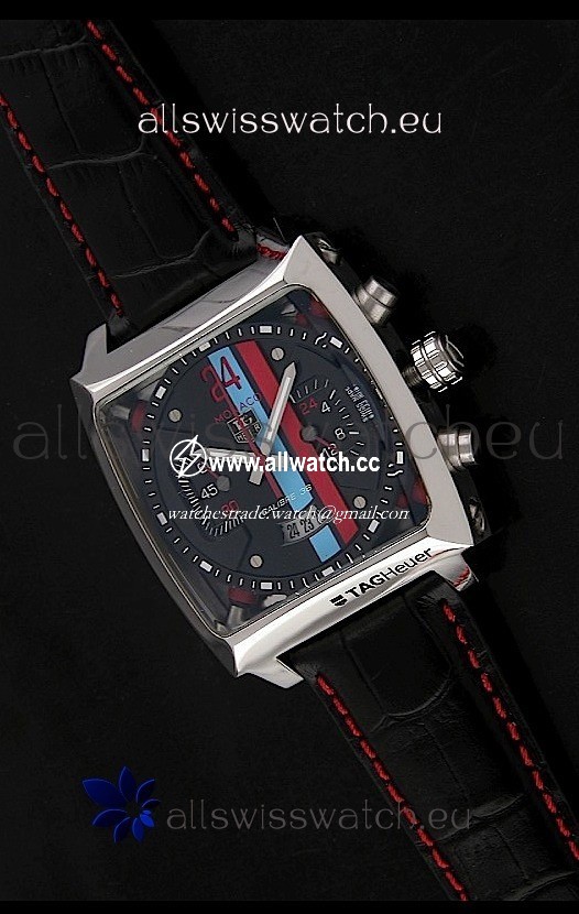 Tag Heuer Monaco Twenty Four Concept Chronograph in Black Dial