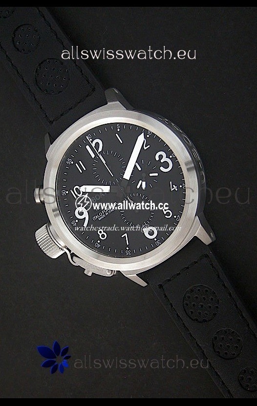 U-Boat Flightdeck in Black Dial