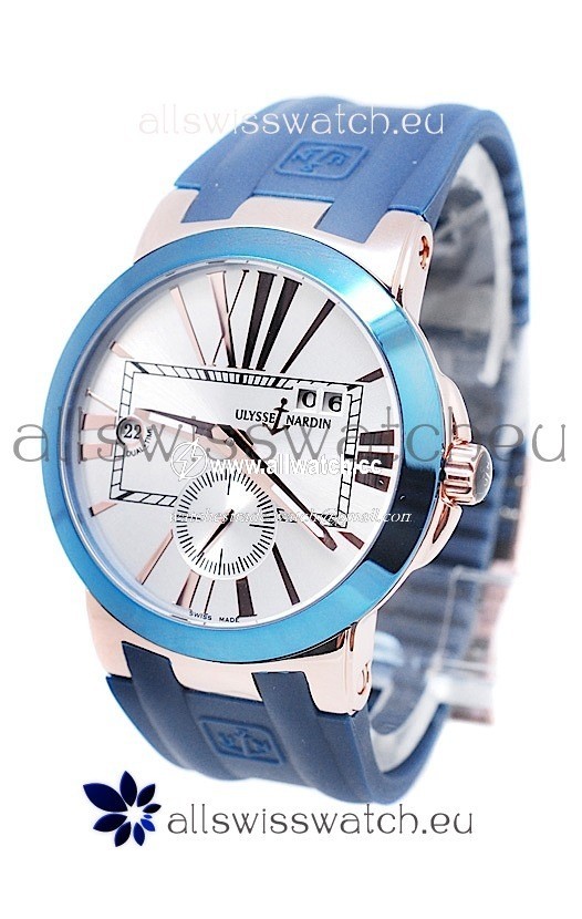 Ulysse Nardin Executive Dual Time in Smooth Blue Bezel