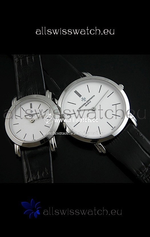 Vacheron Constantin Classical Couple Steel in Leather Strap