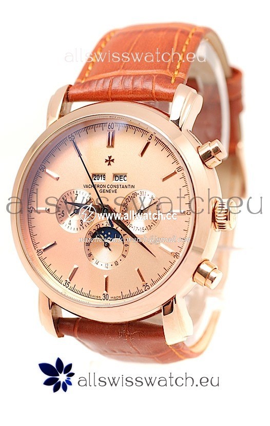 Vacheron Constantin Malte Perpetual Chronograph in Brown Strap