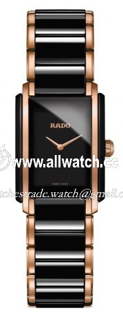 Rado R20612152 Integral Ladies Quartz black high-tech ceramic and rose PVD gold colored