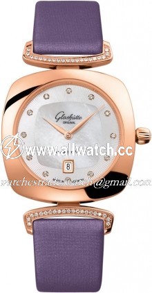 Glashutte 1-03-01-08-05-02 Ladies Quartz 18kt Rose Gold