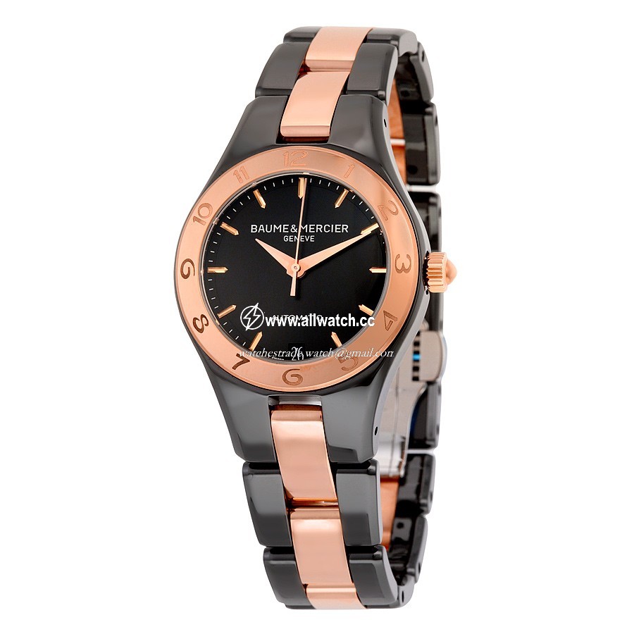 Baume et Mercier 10069 Linea Ladies Automatic Black Ceramic