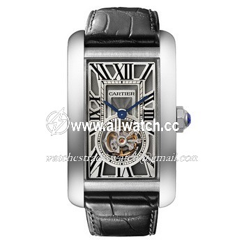 Cartier W2620007 Tank Mens Hand Wind 18kt White Gold