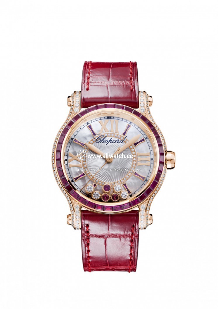 Chopard 274891-5004 Ladies Automatic 18 Carat Rose Gold Diamond Set