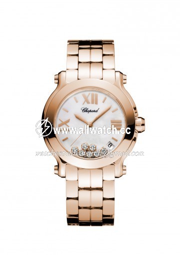 Chopard 277472-5002 Happy Sport Ladies Quartz 18kt Rose Gold