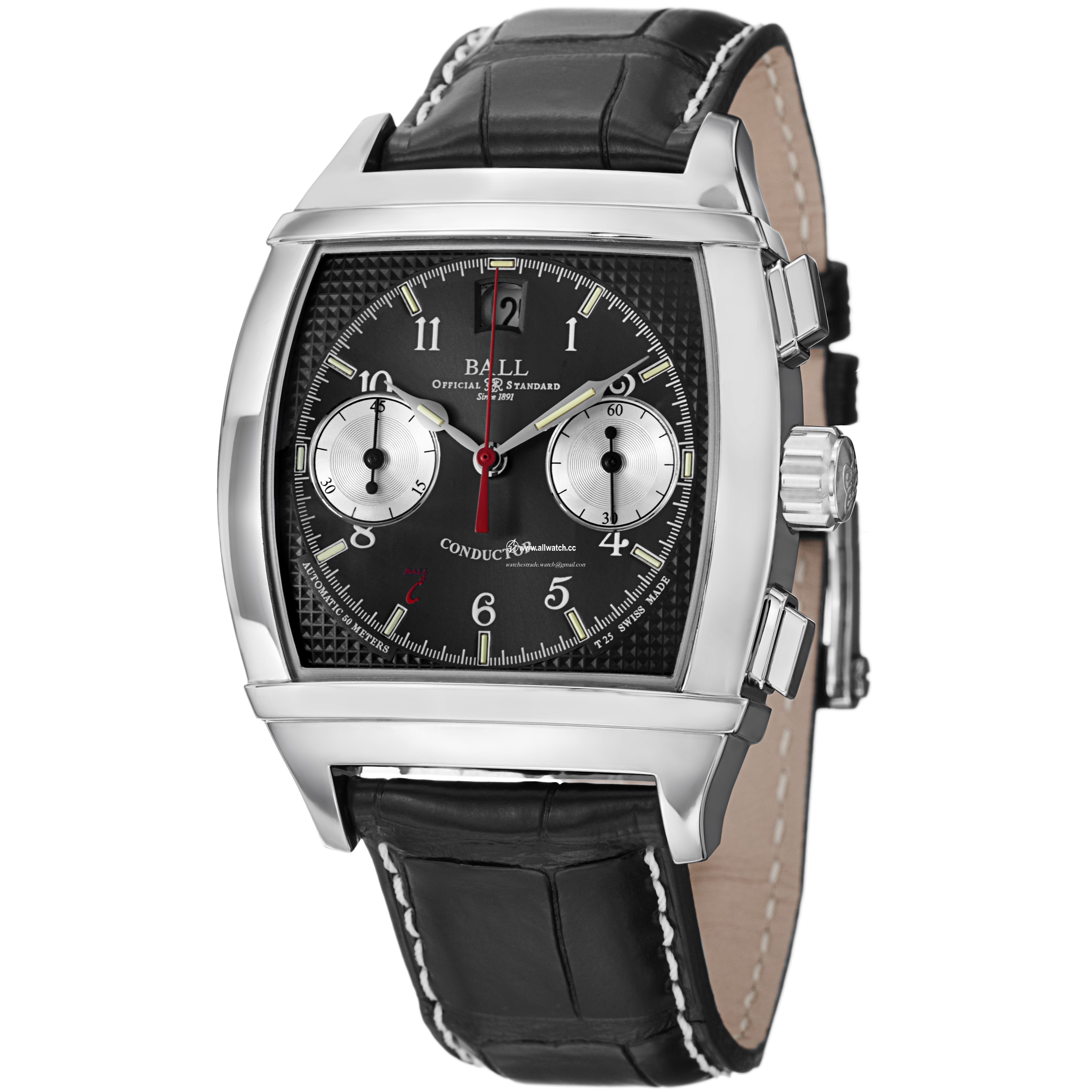 Ball CM2068D-LJ-BK Conductor Mens Automatic Stainless Steel