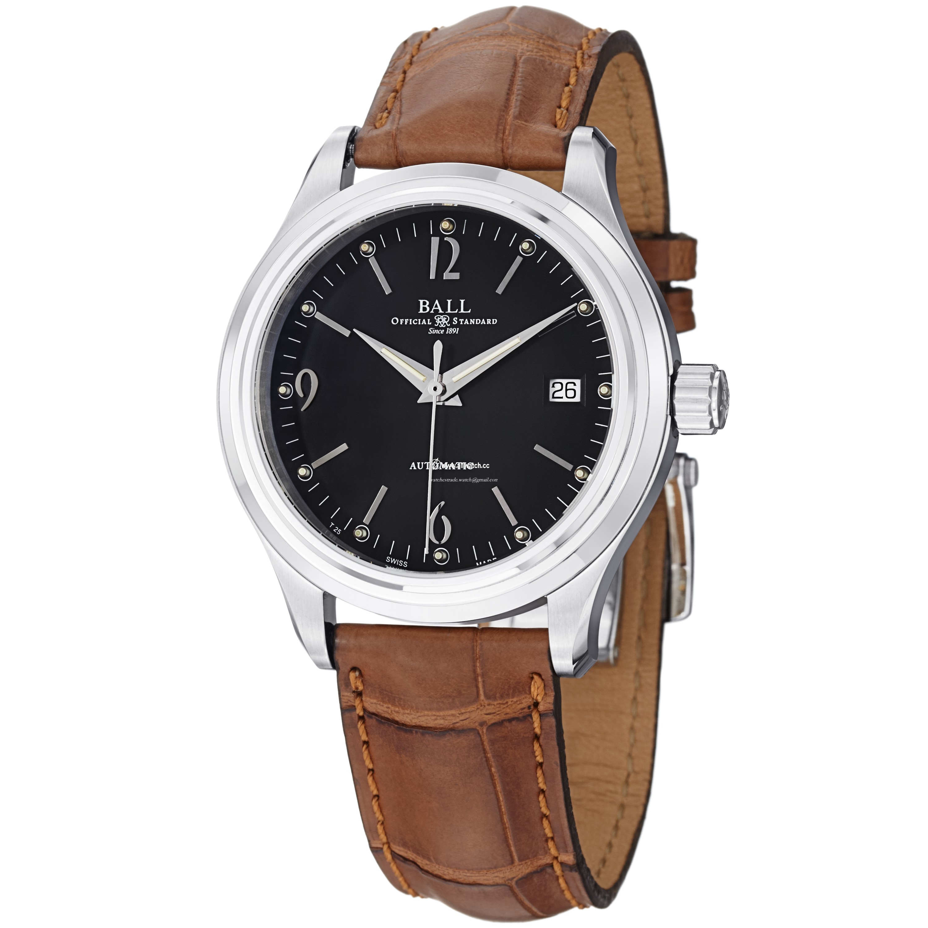 Ball NM1060DLJBKBR Streamliner Mens Automatic Stainless Steel