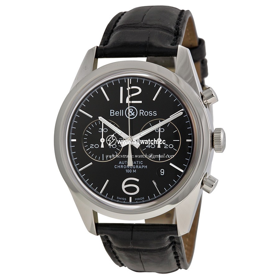 Bell & Ross BRG126-BL-ST/SCR Vintage Mens Automatic Stainless Steel