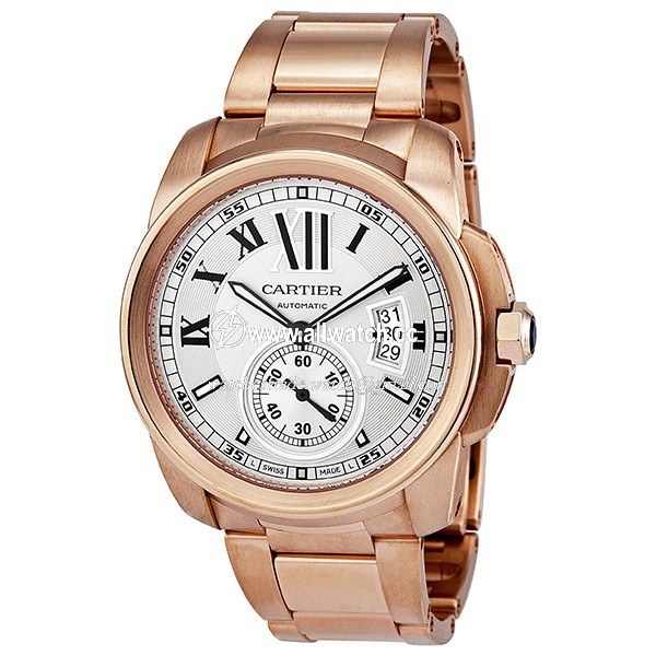 Cartier W7100018 Calibre de Cartier Mens Automatic 18kt Rose Gold