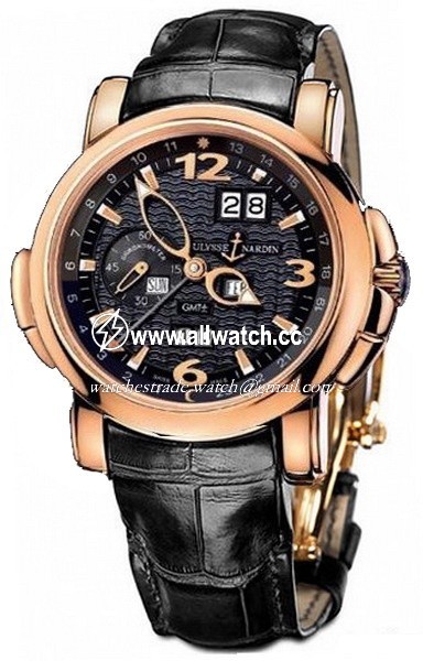 Ulysse Nardin 326-60/62 GMT Perpetual Mens Automatic 18kt Rose Gold