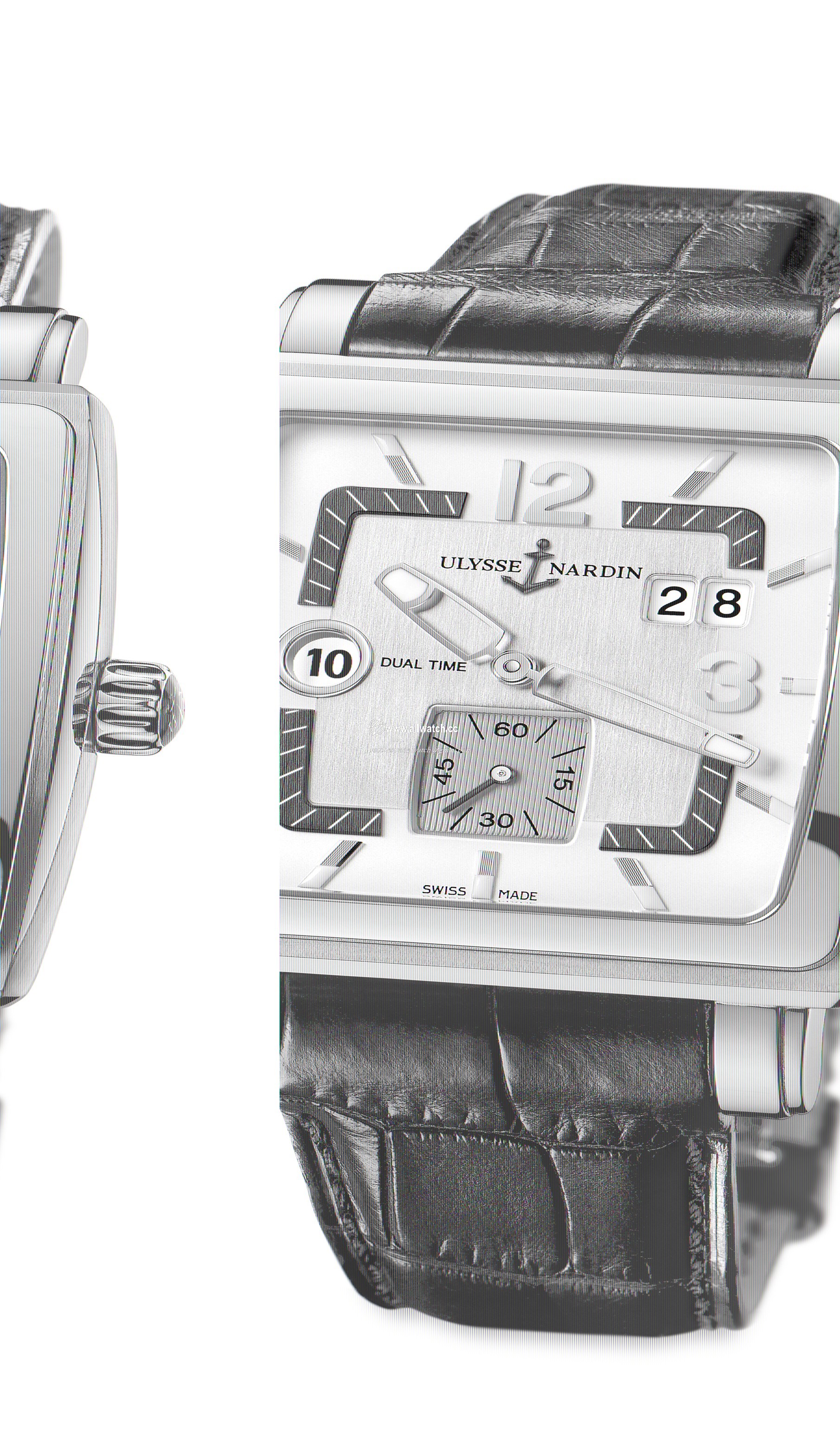 Ulysse Nardin 243-92-600 Quadrato Mens Automatic 18kt Rose Gold