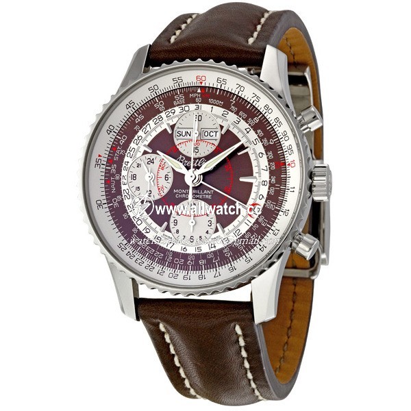 Breitling A2133012-Q577BRLD Montbrilliant Mens Automatic Brown Leather