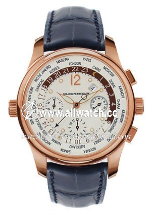 Girard Perregaux 49800-0-52-1041 Worldwide Time Control Mens Automatic 18kt Rose Gold