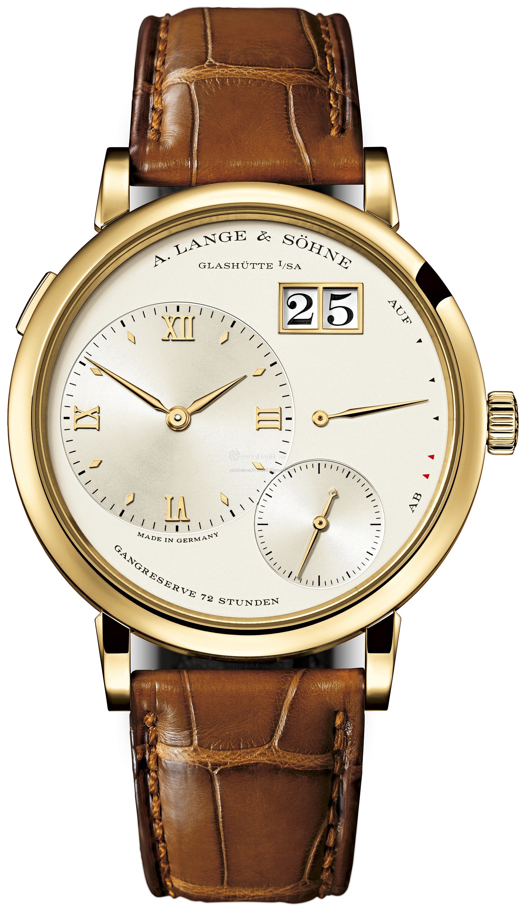 A. Lange & Sohne 117.021 Mens Hand Wind 18K Yellow Gold