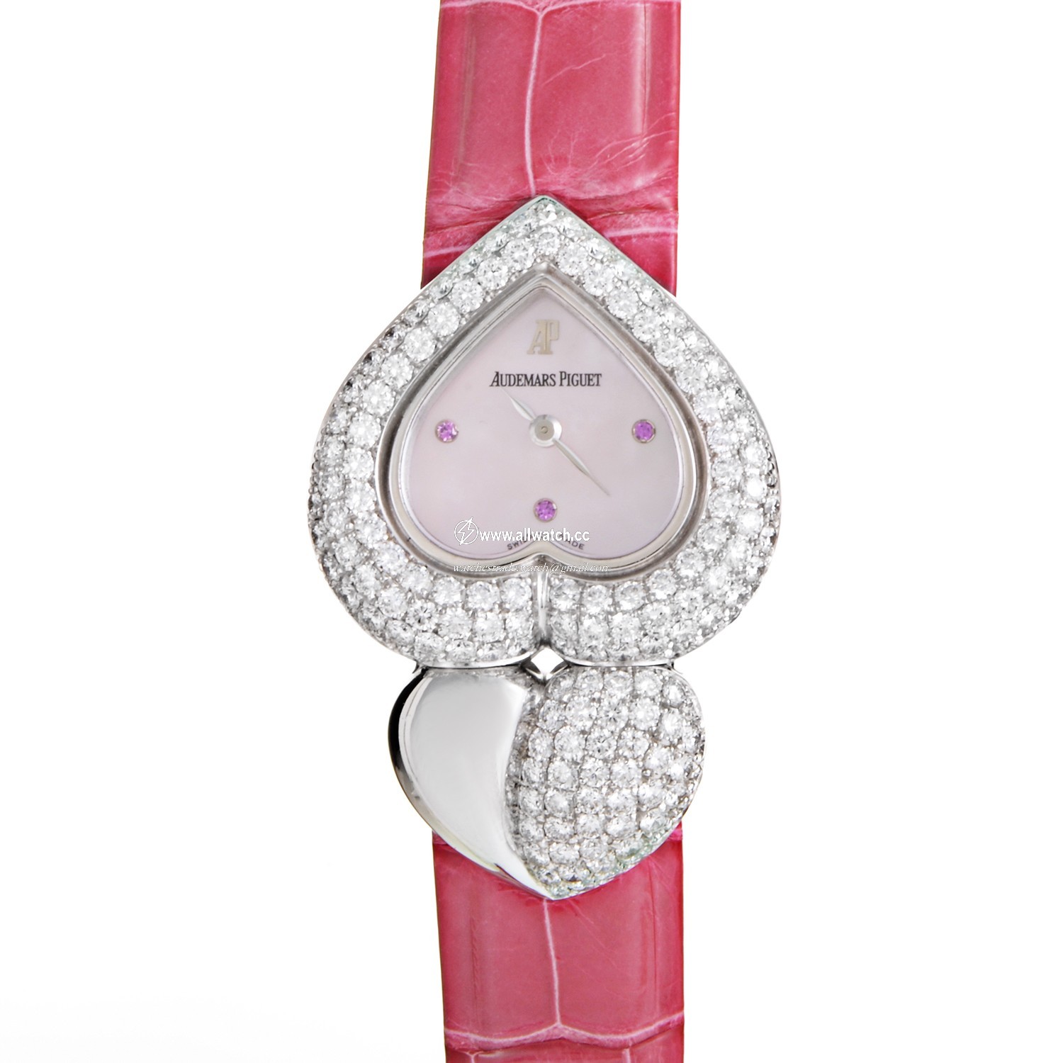 Audemars Piguet 67428BC.ZZ.A068LZ.01 Ladies Quartz 18K White Gold Case Set with Diamonds