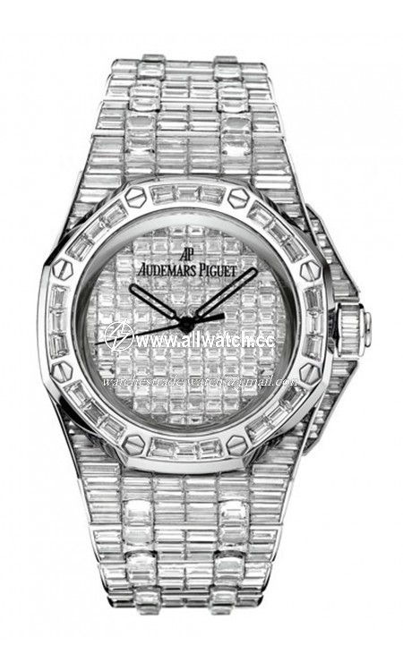 Audemars Piguet 15130BC.ZZ.8042BC.01 Royal Oak Mens Automatic 18 kt White Gold set with diamonds
