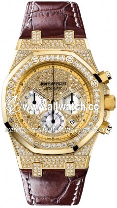 Audemars Piguet 26068BA.ZZ.D088CR.01 Royal Oak Mens Automatic 18kt Yellow Gold Case with Diamonds