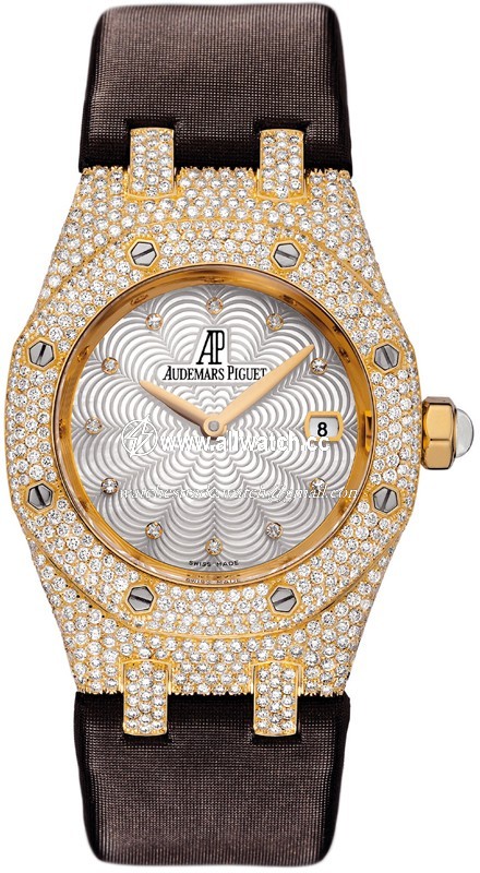 Audemars Piguet 67605BA.ZZ.D080SU.01 Royal Oak Ladies Quartz 18kt Yellow Gold set with Diamonds