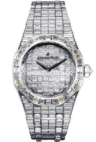 Audemars Piguet 67606BC.ZZ.9179BC.01 Royal Oak Ladies Quartz 18 kt White Gold set with diamonds