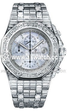 Audemars Piguet 26174BC.ZZ.8042BC.01 Royal Oak Offshore Mens Automatic Baguette Diamond-Set 18kt White Gold