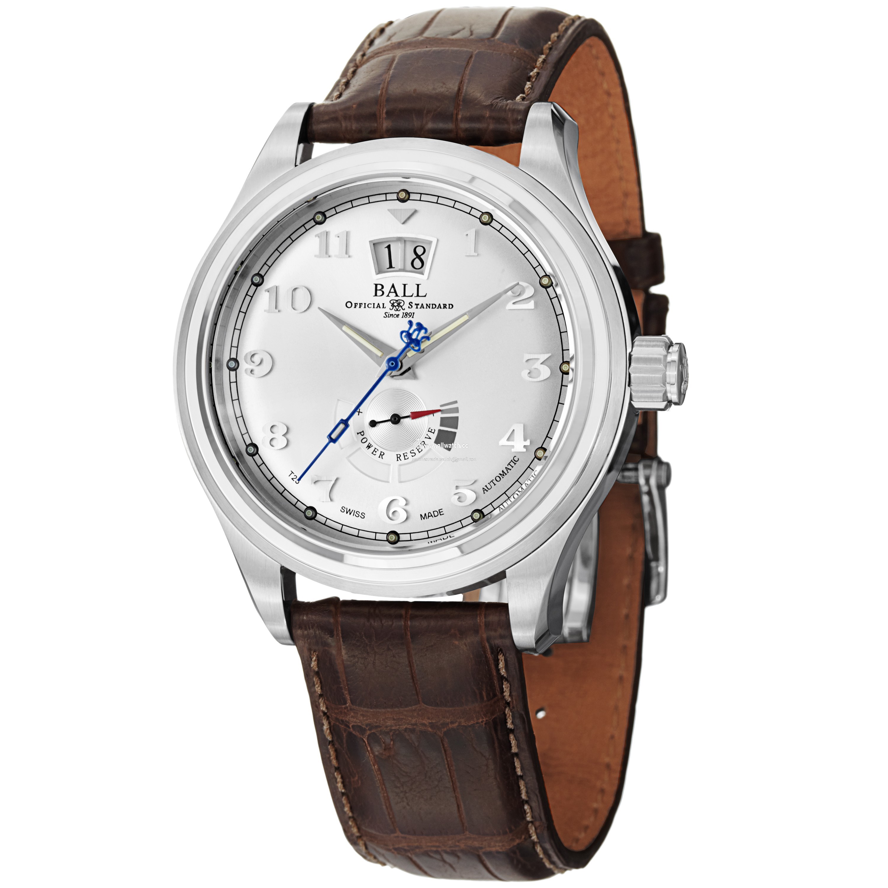 Ball PM1058D-L1J-SL Train Cleveland Mens Automatic Stainless Steel