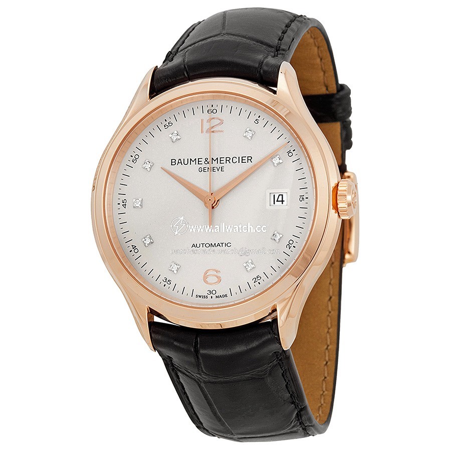 Baume et Mercier 10104 Clifton Mens Automatic 18kt Rose Gold