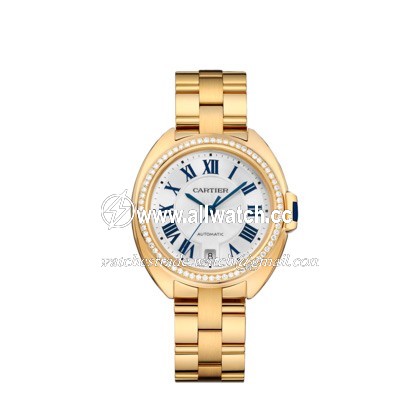 Cartier WJCL0023 Cle Mens Automatic 18K Yellow Gold
