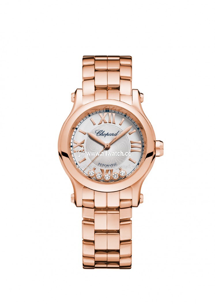 Chopard 274893-5003 Ladies Automatic 18 Carat Rose Gold